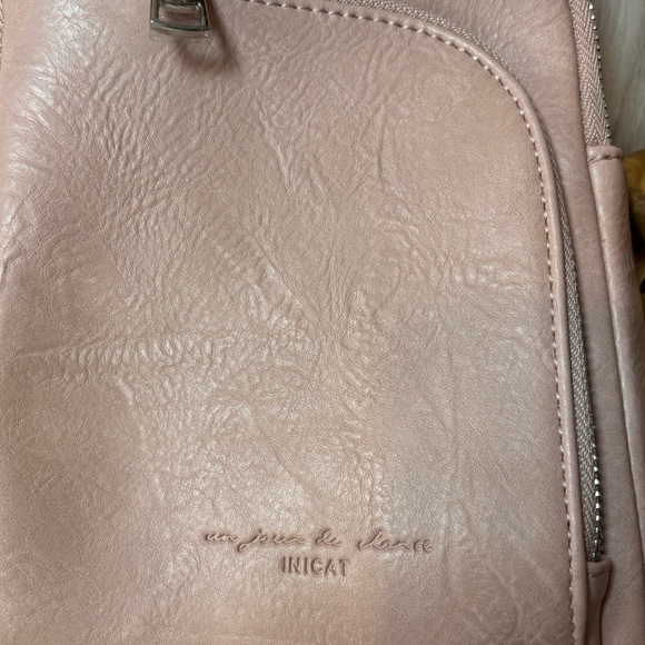 RFID Blocking Inicat Elegant Pink Leather Women's Travel Sling Shoulder Bag NWOT - Picture 3 of 8